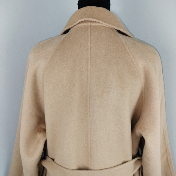 🆕 Gentle Herd 100% Wool Belted Wrap Coat in Camel - Picture 8 of 14